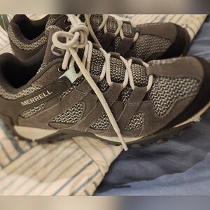 LIKE NEW! Merrell Womens Alverstone Gray Blue Trail Low Hiking Shoes 6.5